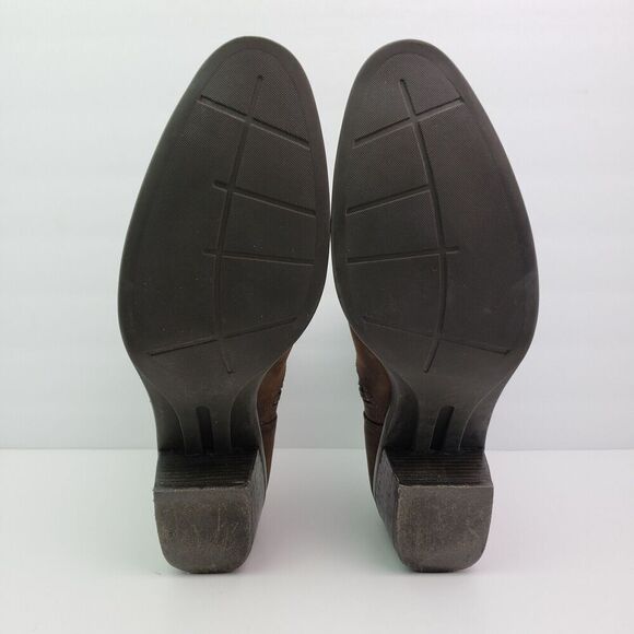 Cole Haan G Series Womens Size 10 B Brown Leather Side Zip 2" Heeled Boots D2634 - Picture 7 of 10